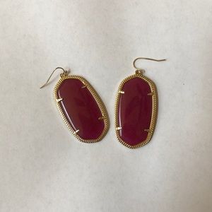 Kendra Scott Gold and Maroon Danielle Earrings!